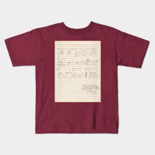 Debussy | Claude Debussy original handwritten score | 2 of 2 Kids T-Shirt